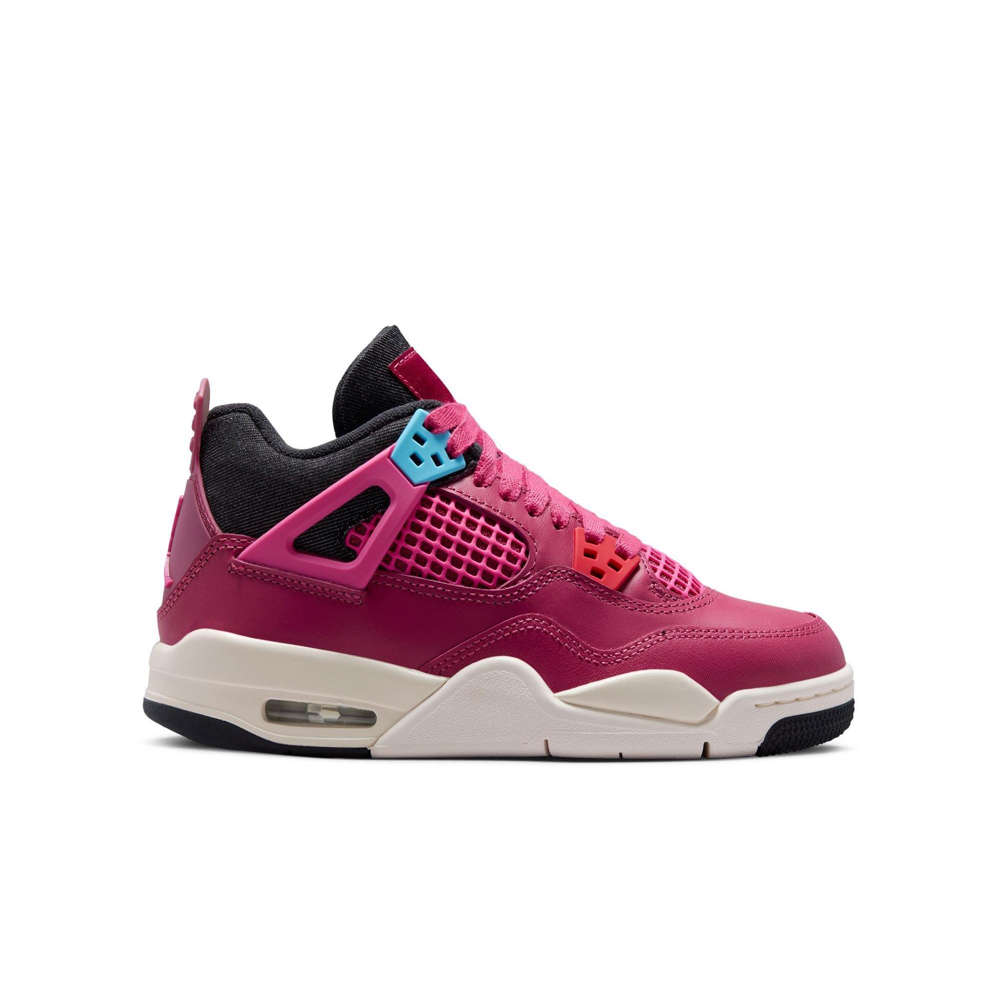 Jordan 4 Retro "She's A Star" Grade School Girls' Shoe - SWEET BEET/DESERT PINK/OFF NOIR/CHALK